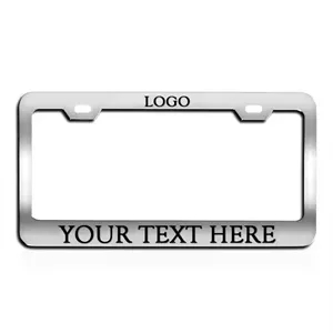 2 Holes License Plate Frame Matte Black