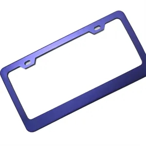 2 Holes License Plate Frame Matte Black