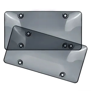 2 Pack Unbreakable License Plate Tinted Cover/Shield