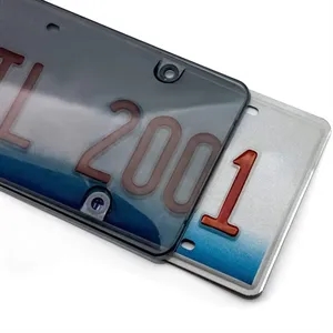 2 Pack Unbreakable License Plate Tinted Cover/Shield