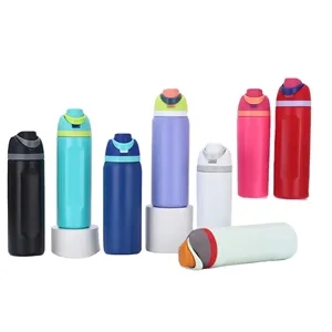 24 Oz Insulated Water Bottle with Straw