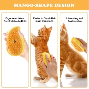 Cat And Dog Pet Hair Steam Brush for Shedding
