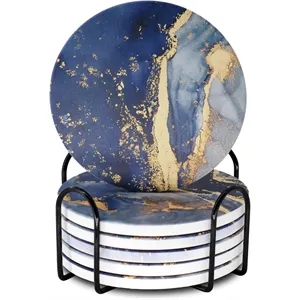 Customized ceramic absorbent wooden base coaster