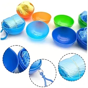 Disposable Raincoat Ponchos with Keychain Ball