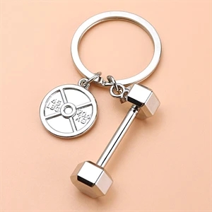 Dumbbell keychain