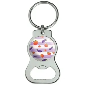 Metal Round Bottle Opener Keychain