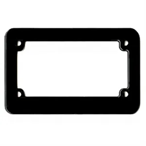 Motorcycle License Plate Frame - Black Plastic