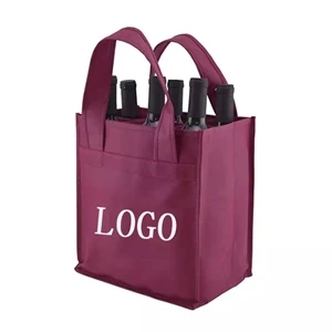 Non-Woven 6 Bottle Wine Tote Bag