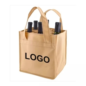 Non-Woven 6 Bottle Wine Tote Bag