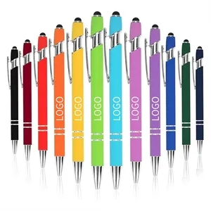 Soft-Touch Aluminum Pen w/ Stylus