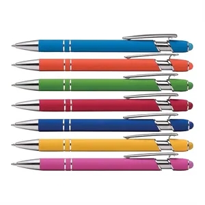 Soft-Touch Aluminum Pen w/ Stylus