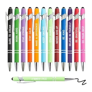 Soft-Touch Aluminum Pen w/ Stylus