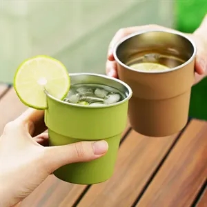 Stackable outdoor stainless steel camping beer cup