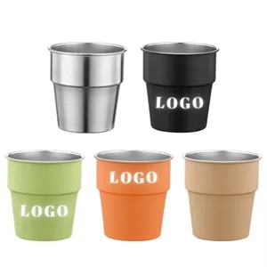 Stackable outdoor stainless steel camping beer cup