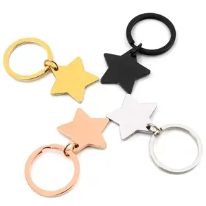 Star shaped gold keychain