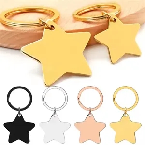 Star shaped gold keychain