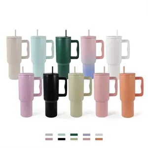 Steel Water Bottle with Handle and Straw Lid