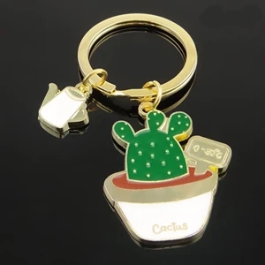 Succulent plant keychain