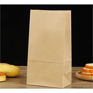 White/Brown Kraft Paper Popcorn Bag - 4 lb