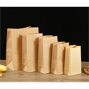 White/Brown Kraft Paper Popcorn Bag - 4 lb