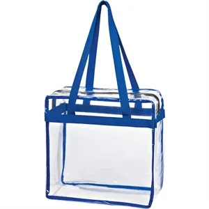 Zippered Pvc Stadium Tote Bag