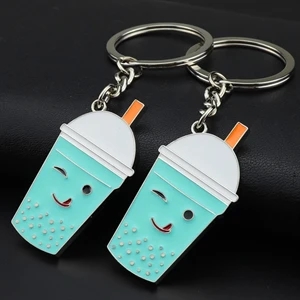 milk tea cup key chain