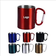 10oz Camping Mug with Carabiner Handle