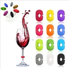 12 Piece Multi Colored Wine Glass Markers Tags