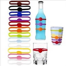 12 Pieces Colorful Silicone Wine Drink Markers