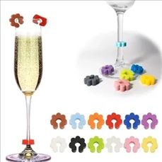 12PCS Reusable Silicone Wine Glass Identifiers