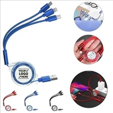 3-in-1 Retractable Cellphone Charging USB Cable