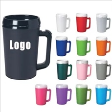 34oz Double Walled Insulated Plastic Mug