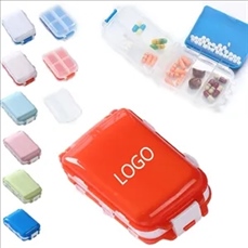 8 Compartment Travel Pill Organizer Box