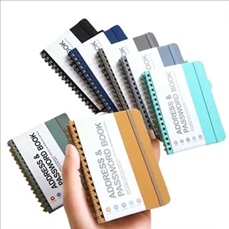 Address and Password Book with Laminated Alphabetical Tabs