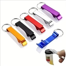 Aluminum Bottle Opener With Key Ring