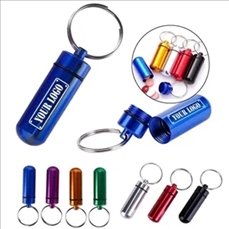 Aluminum Pill Case Keychain