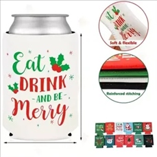 Christmas Theme Neoprene Sleeve Cooler