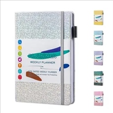 Colorful No Date Plan Weekly Planner with Tie straps