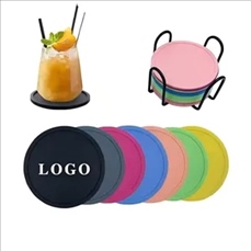 Colorful Silicone Round Coasters