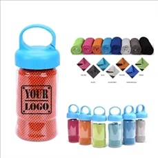 Cooling Towel With Carabiner Bottle Cooling Towel With Carabiner Bottle