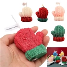 Customizable Christmas scented candle glove shape