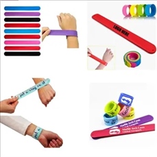 Full Color Silicone Snap Bracelet Slap Wristband