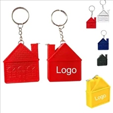 House Shape Mini Tape Measure Keychain