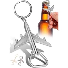 Metal Airplane aviation Bottle Opener Keychain