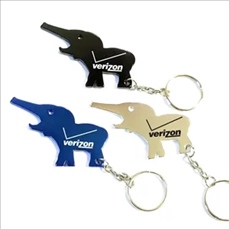 Metal Elephant Shape Bottle Opener w/Key Holder