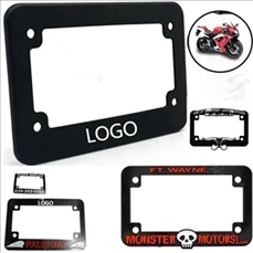 Motorcycle License Plate Frame - Black Plastic Motorcycle License Plate Frame - Black Plastic