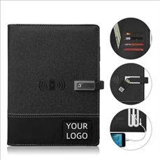 Multifunctional Wireless Charging Notebook w/16GB USB Drive