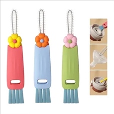 Plastic Material 3 in 1 Cup Lid Cleaning Brush