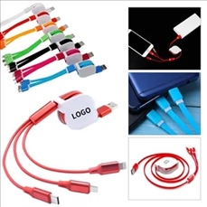 Retractable 3-in-1 Fast Charging Cable