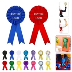Ribbon Satin Fabric Tinplate Badge Pin